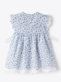 Floral print sheer dress - Light Blue