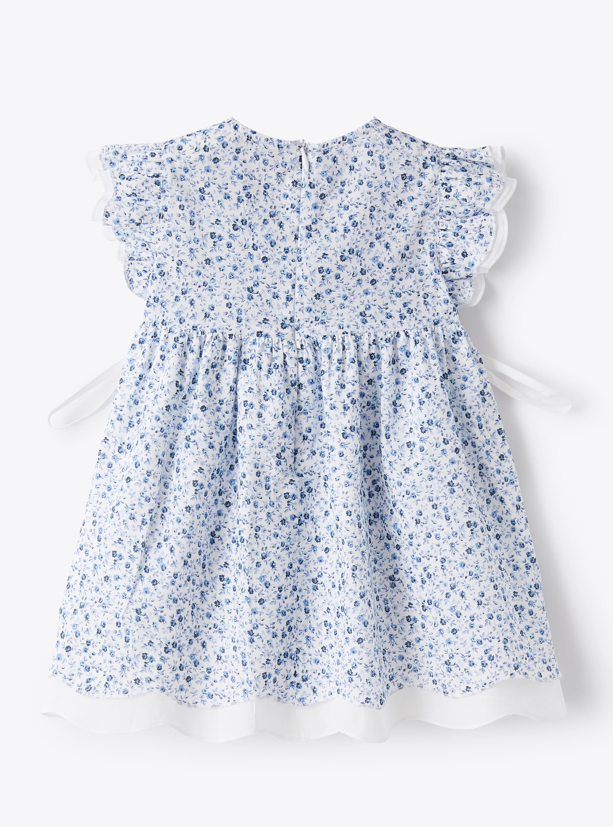 Floral print sheer dress - Light Blue