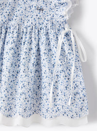 Floral print sheer dress - Light Blue
