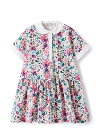 Multicoloured floral dress - Cyclamen Pink