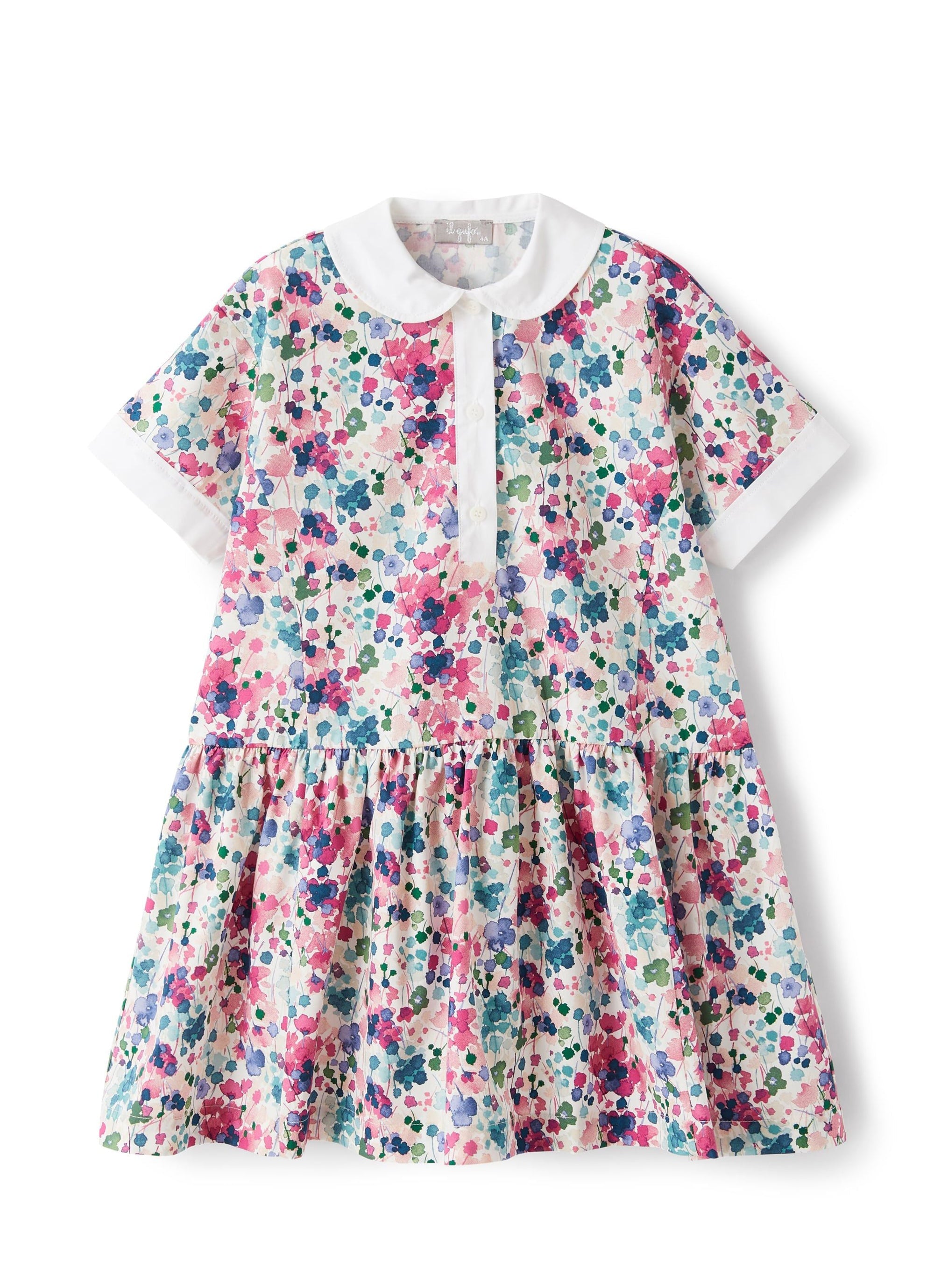 Multicoloured floral dress - Cyclamen Pink
