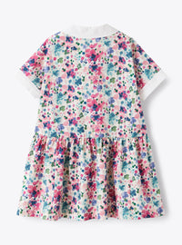 Multicoloured floral dress - Cyclamen Pink