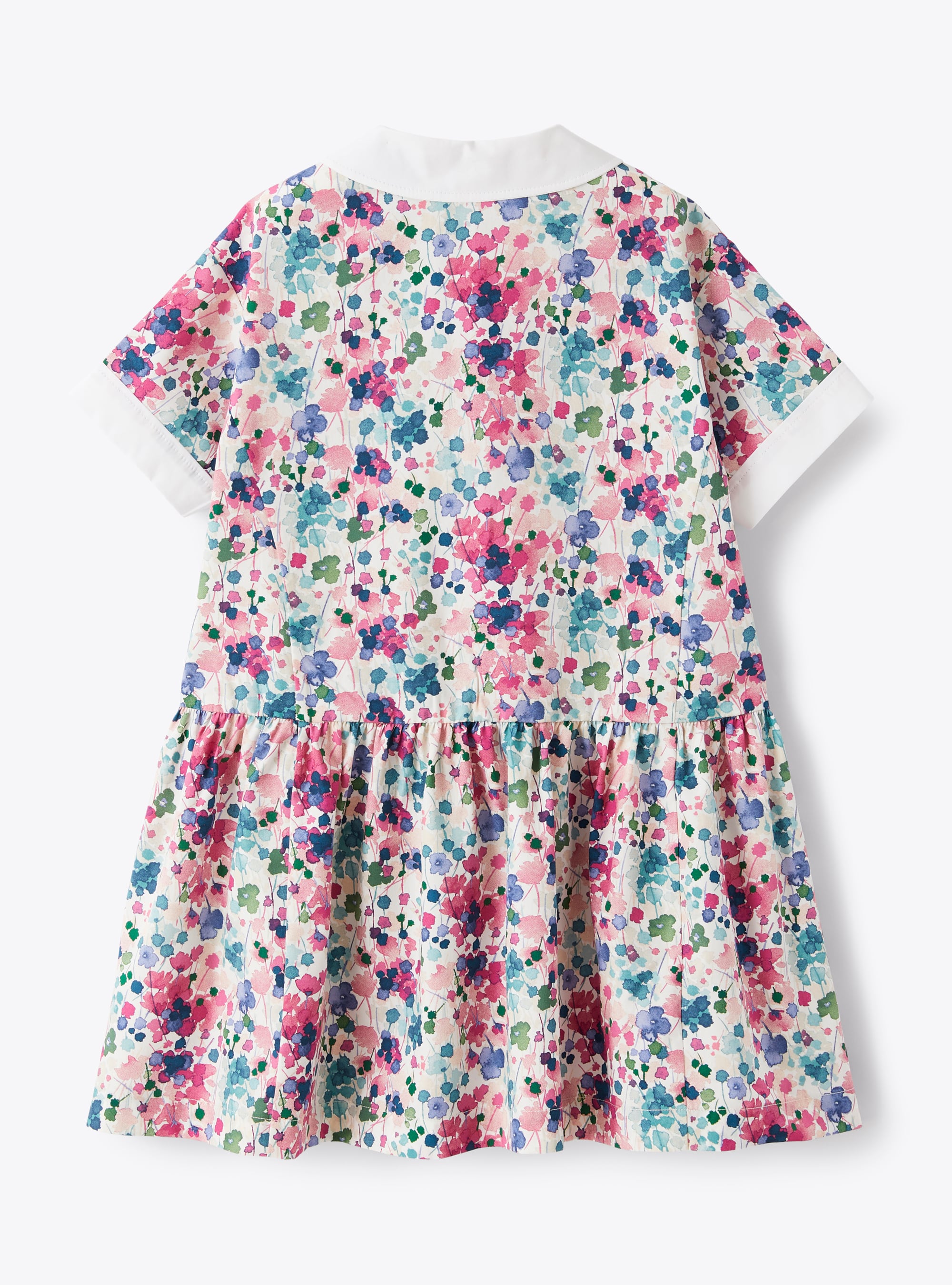 Multicoloured floral dress - Cyclamen Pink