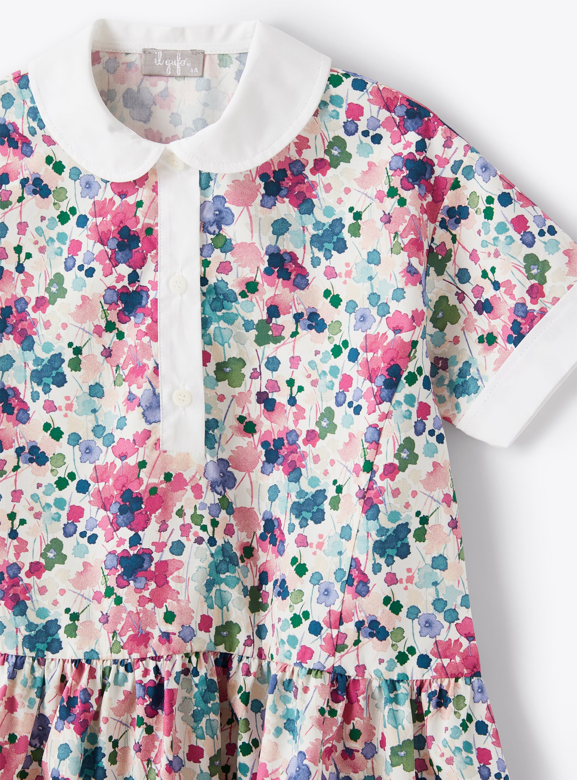 Multicoloured floral dress - Cyclamen Pink