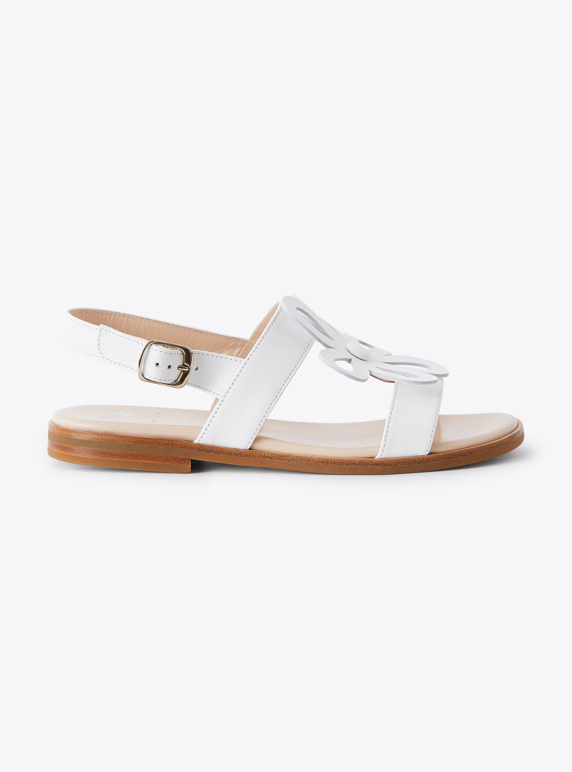 Sandales à brides en cuir - White