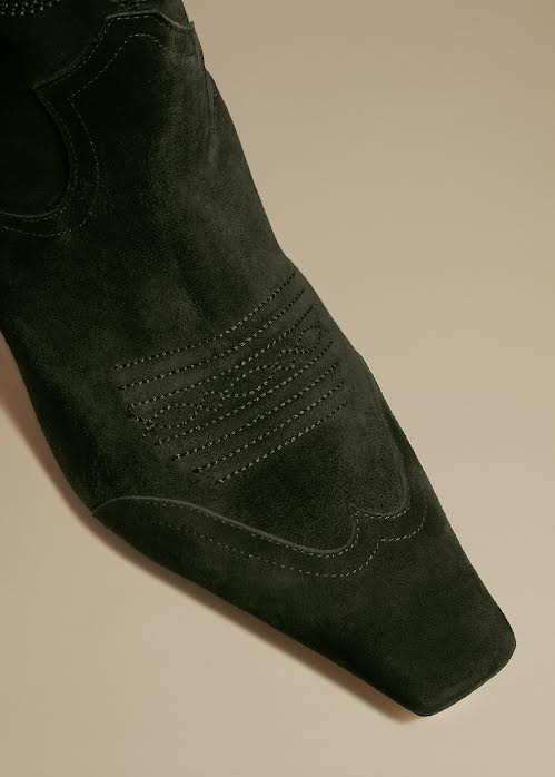Dallas ankle boot in leather - Dark Olive