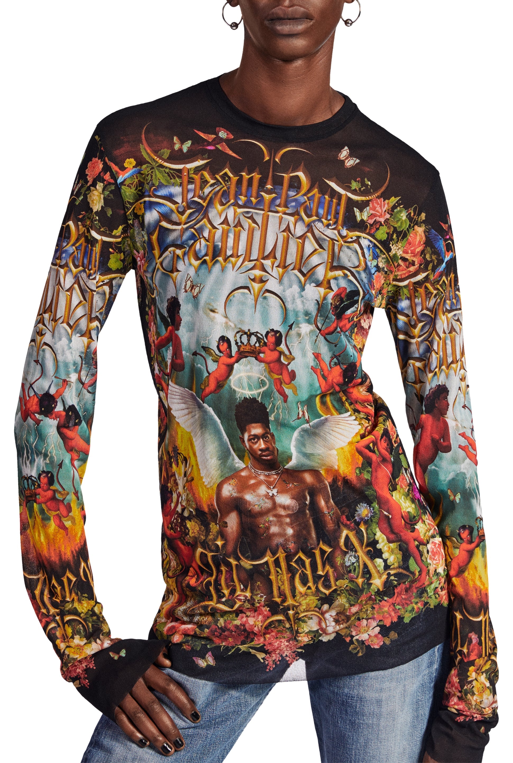 Top JPG x Lil Nas en tulle - Multicolor