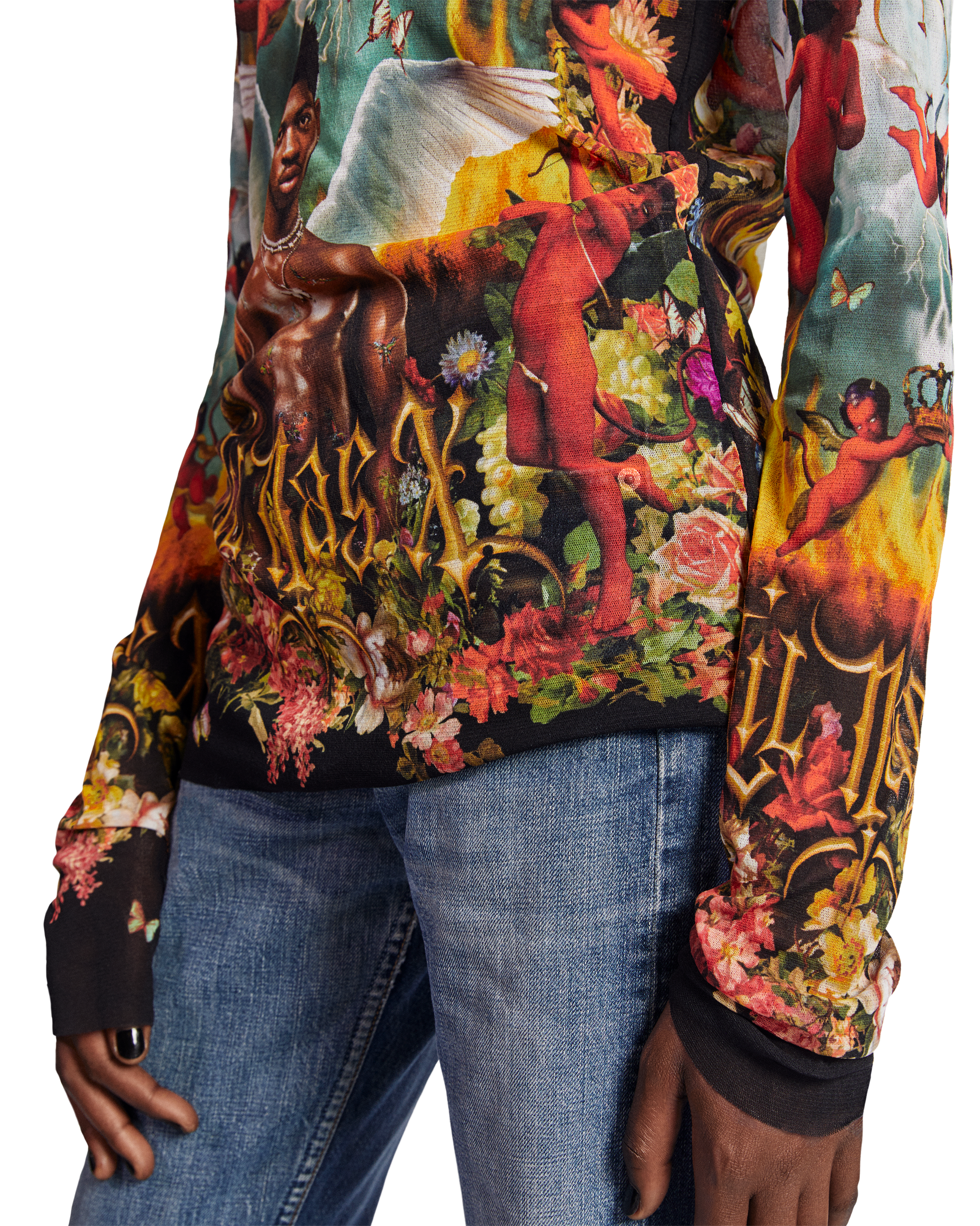 Top JPG x Lil Nas en tulle - Multicolor