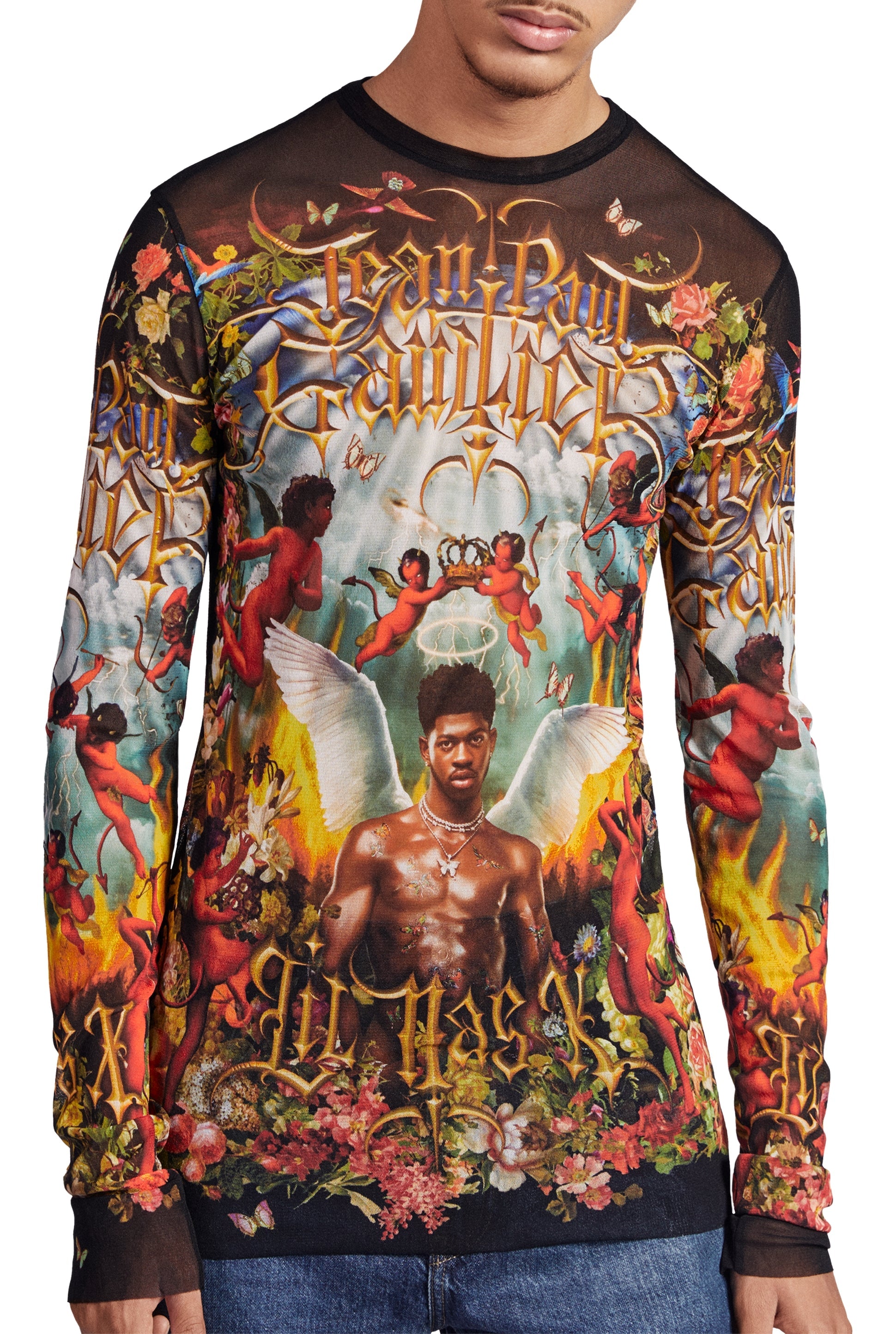 Top JPG x Lil Nas en tulle - Multicolor