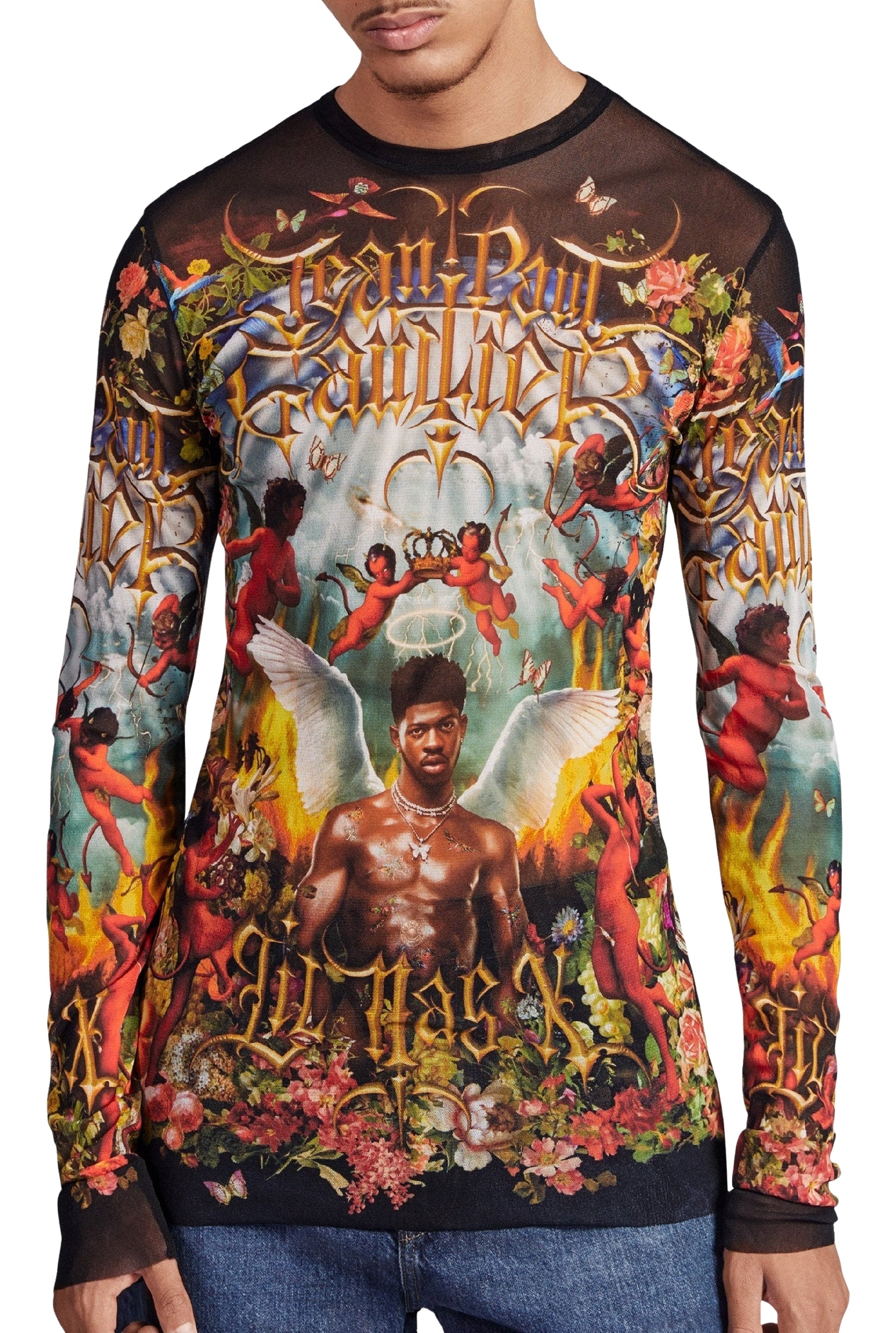 Top JPG x Lil Nas en tulle - Multicolor