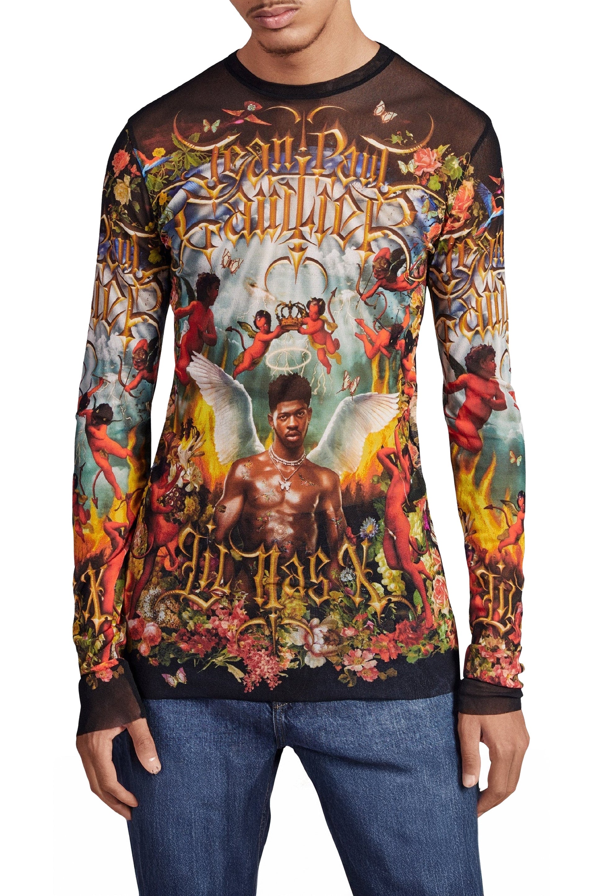 Top JPG x Lil Nas en tulle - Multicolor