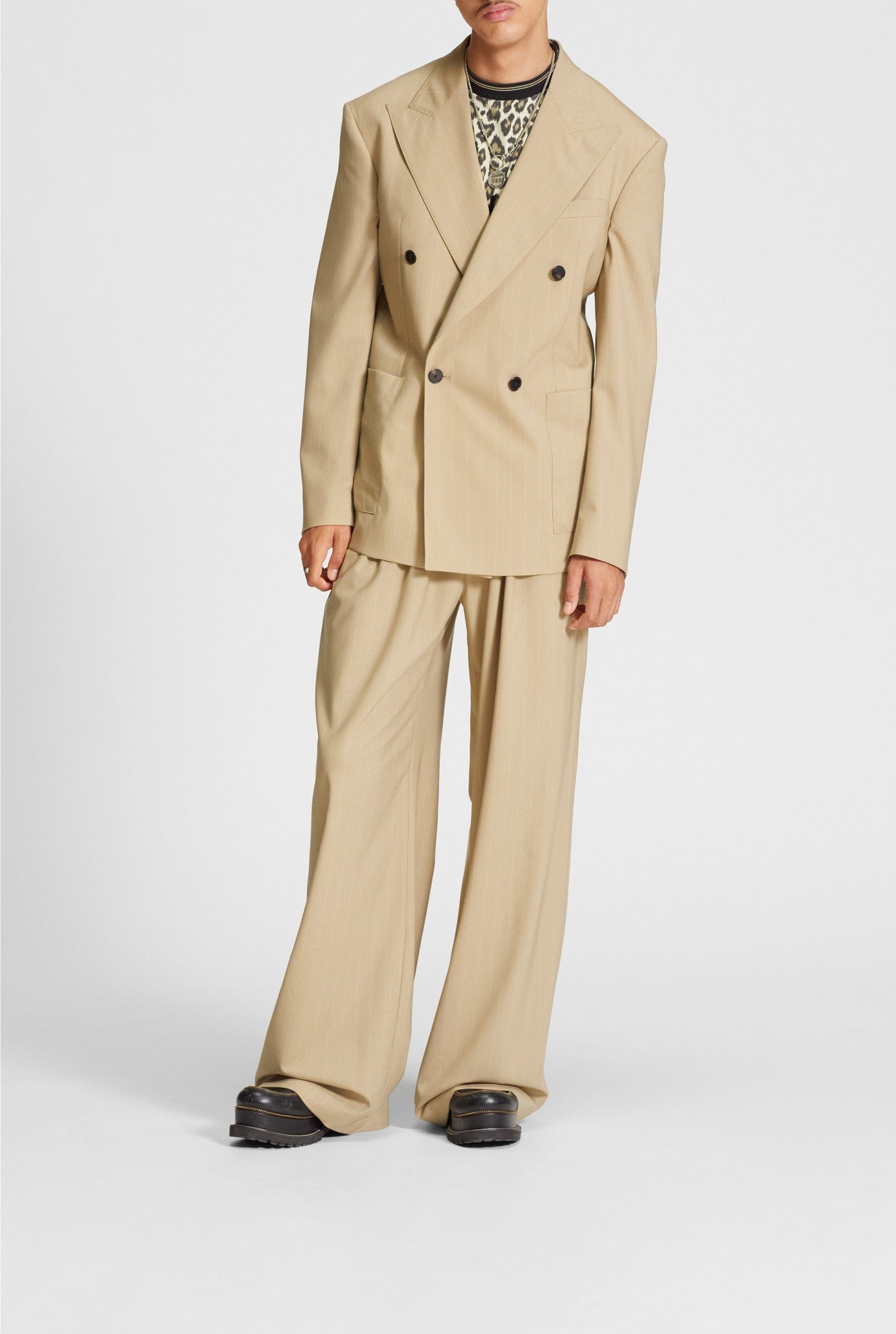 Blazer Les Punks en laine - Beige & Ecru