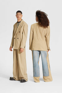 Blazer Les Punks en laine - Beige & Ecru
