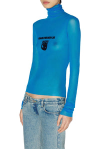 Top JPG x Shayne Oliver en tulle - Ibiza Blue & Black