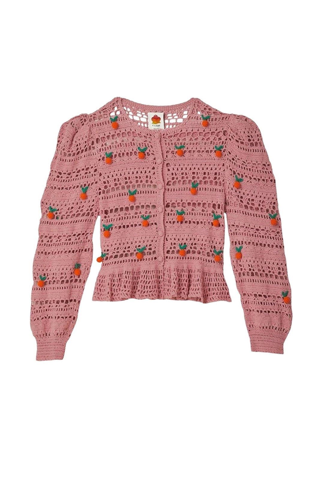 Cardigan en crochet - Rose