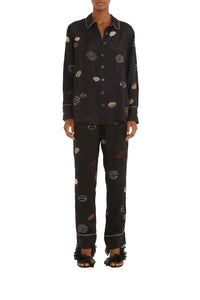 Beaded Kisses Trousers - Black