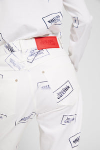 Pantalon unisexe Les Punks en denim - White & Navy