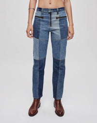 Jean droit Moto - Indigo
