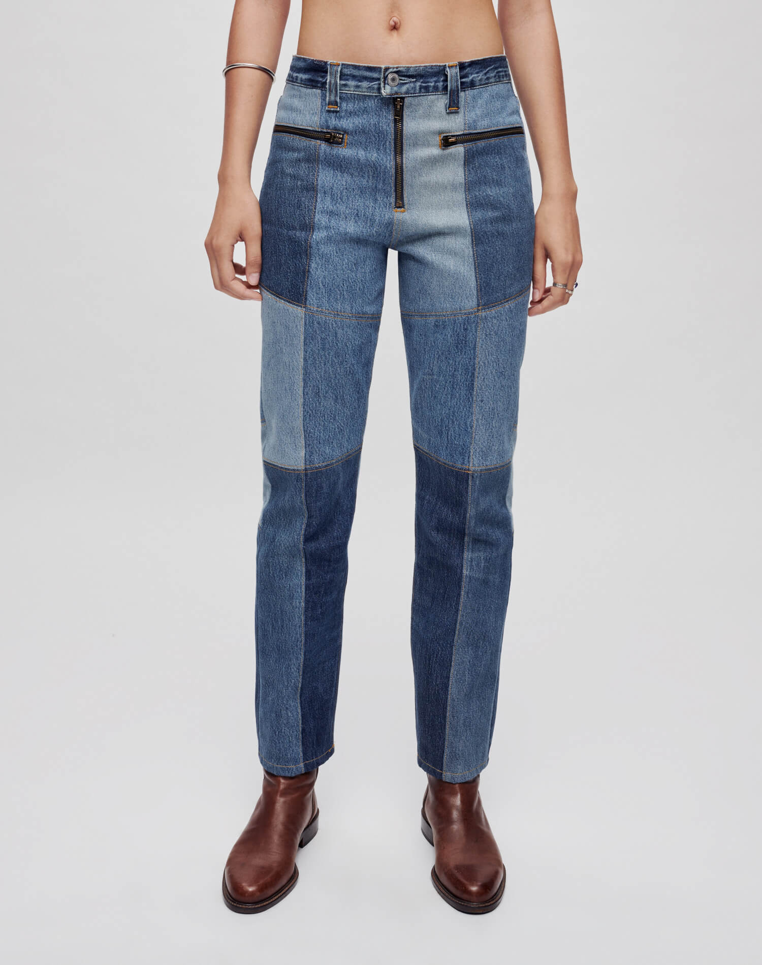 Jean droit Moto - Indigo