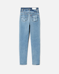 Jean skinny à double taille - Indigo
