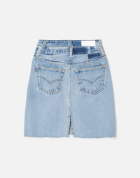 Jupe crayon à double taille - Indigo