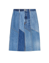 Jupe midi à panneaux - Indigo