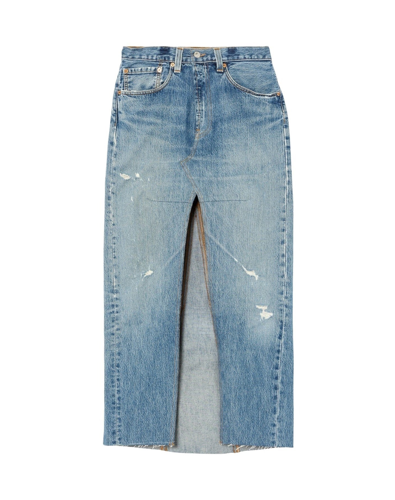 Jupe longue en jean - Indigo