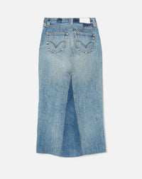 Jupe longue en jean - Indigo