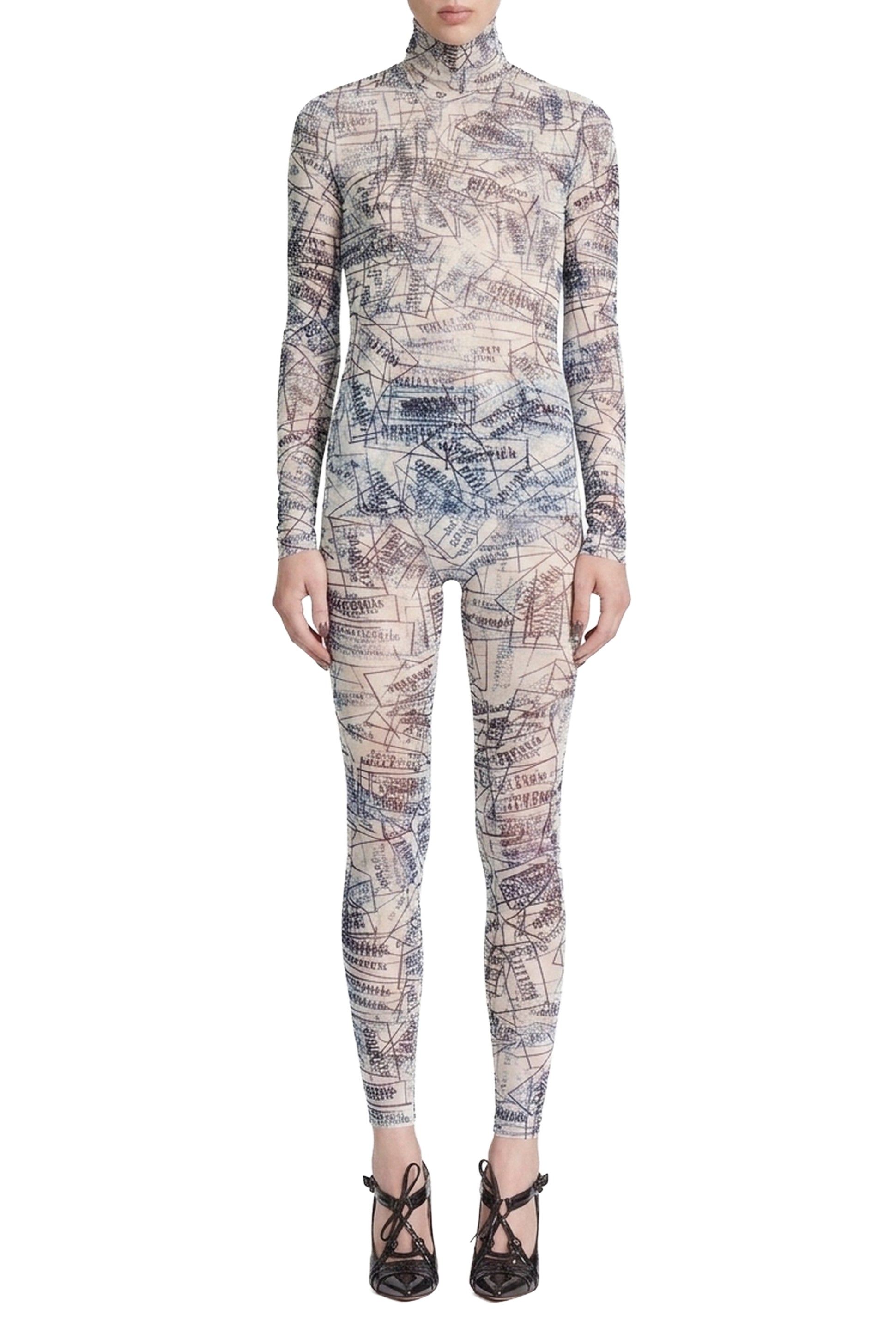 Les Punks tulle legging - White & Navy