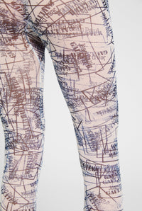 Legging Les Punks en tulle - White & Navy