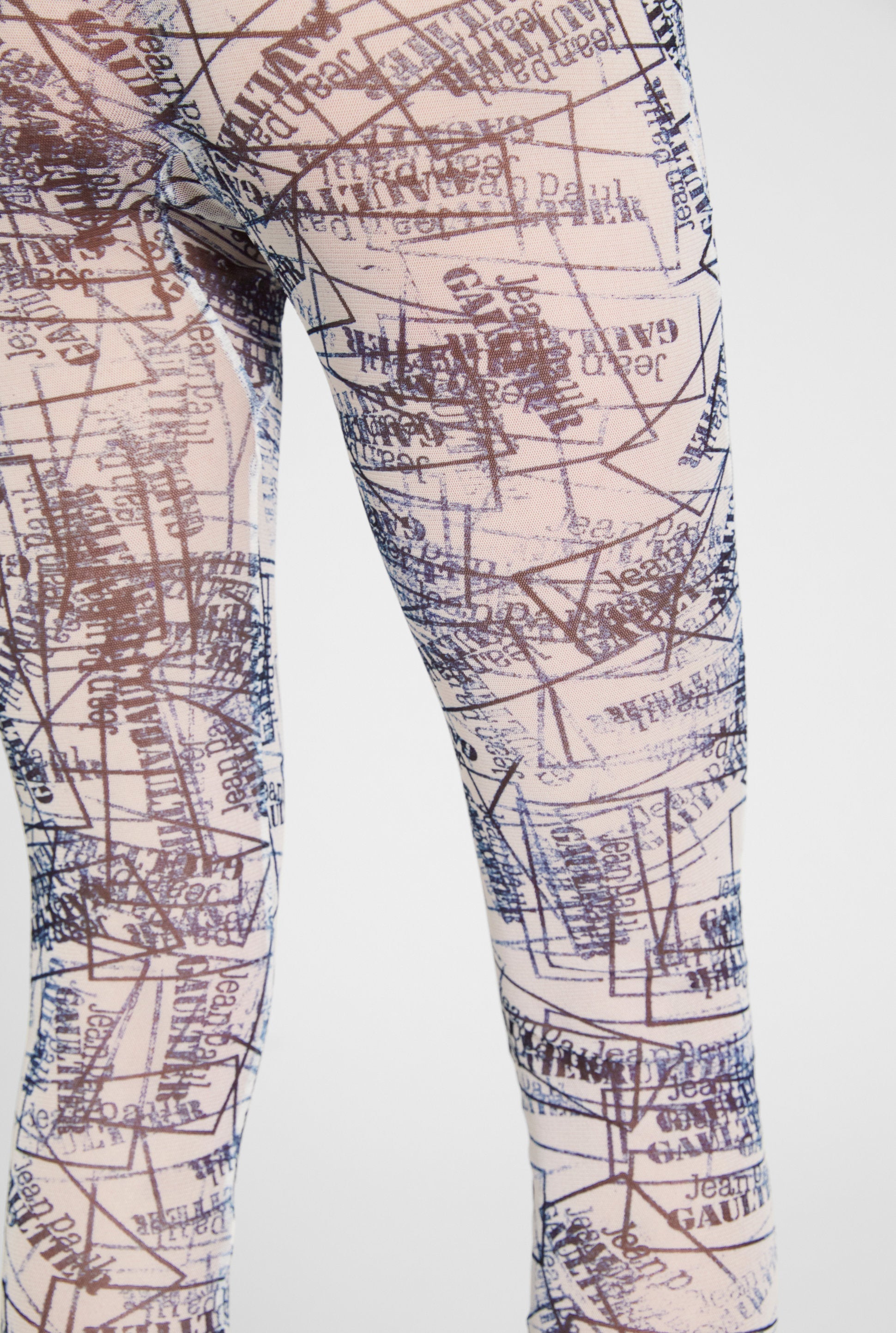 Legging Les Punks en tulle - White & Navy