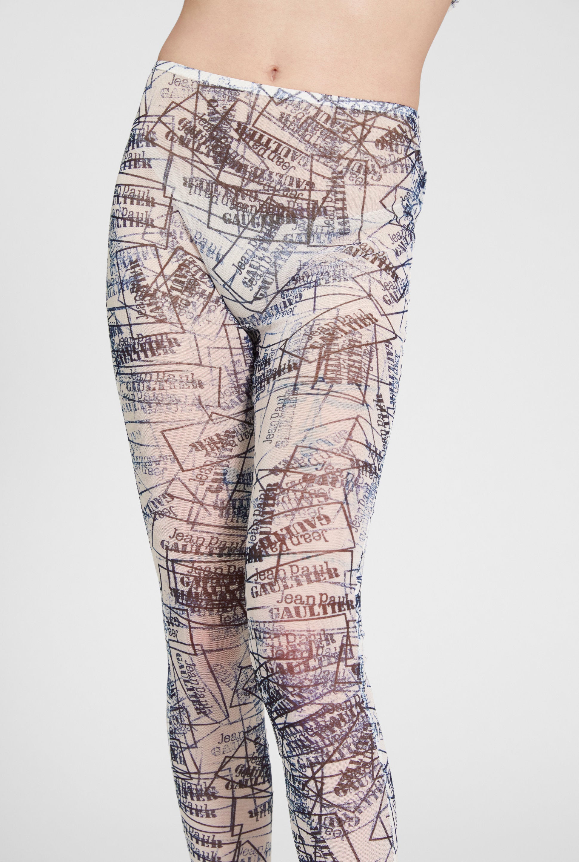 Legging Les Punks en tulle - White & Navy