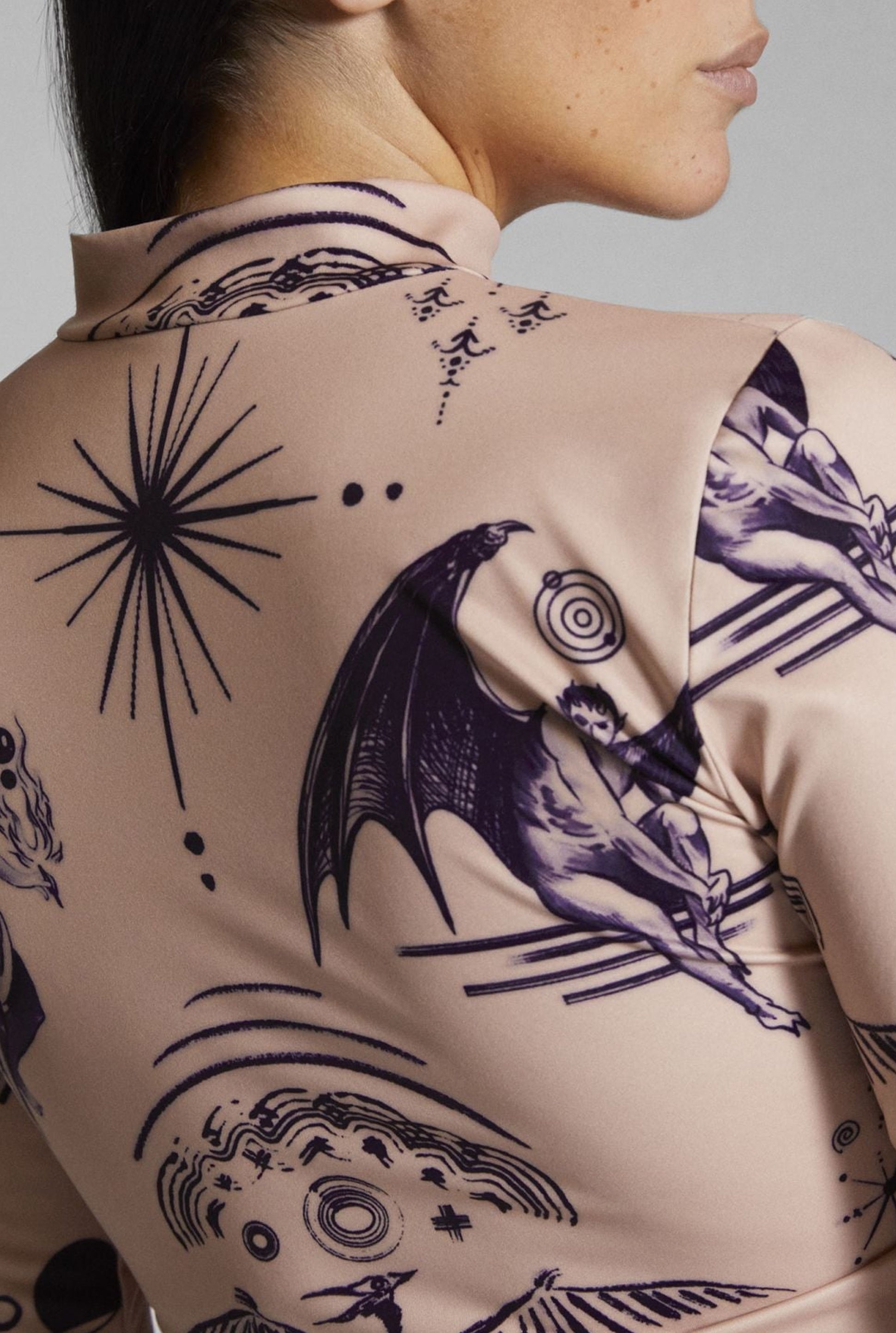 Legging JPG x Sacai imprimé - Beige