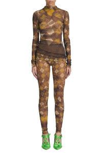 Les Punks tulle legging - Brown & Ecru