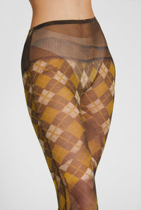 Les Punks tulle legging - Brown & Ecru