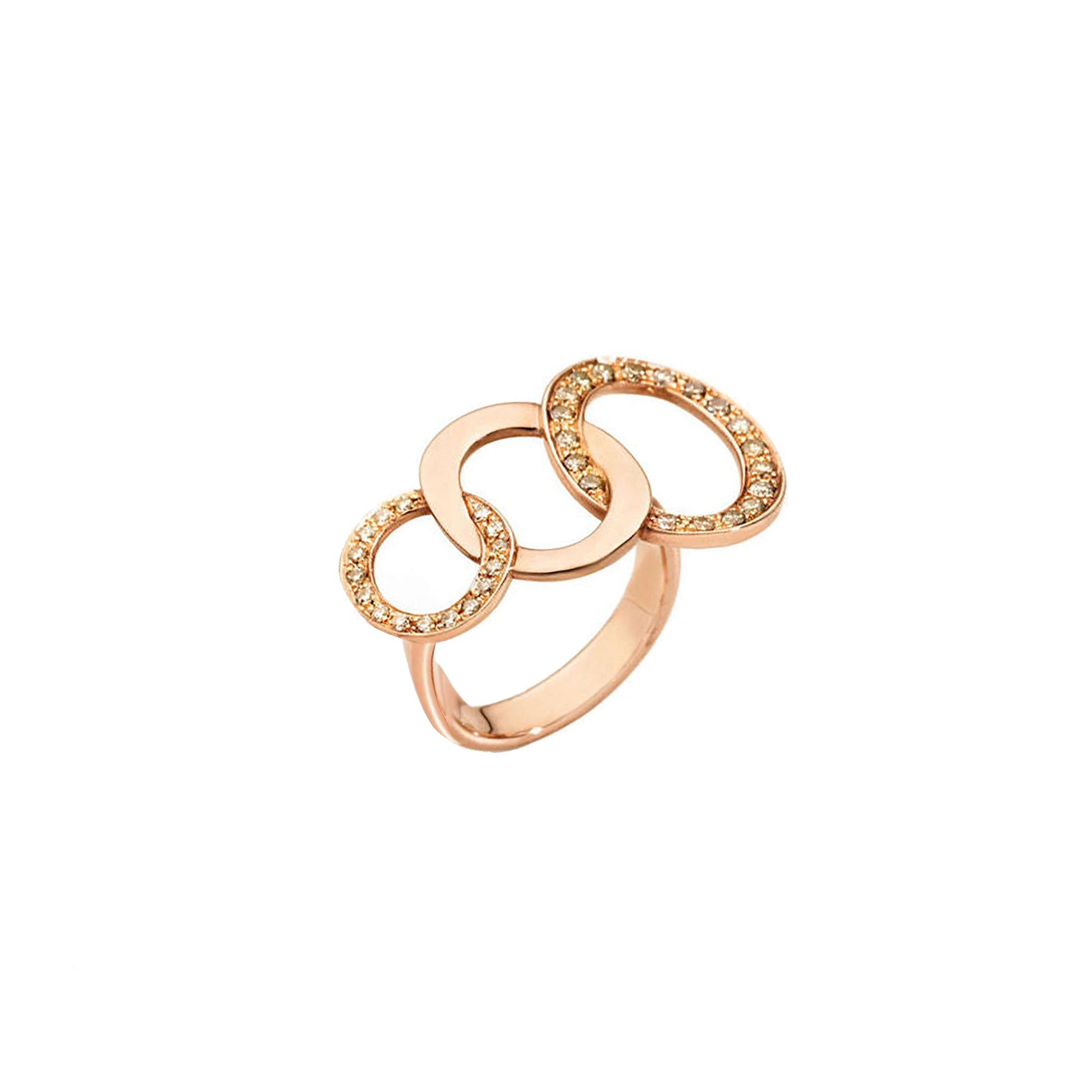 Bague Brera entrelacée en Or rose 18K & Diamant