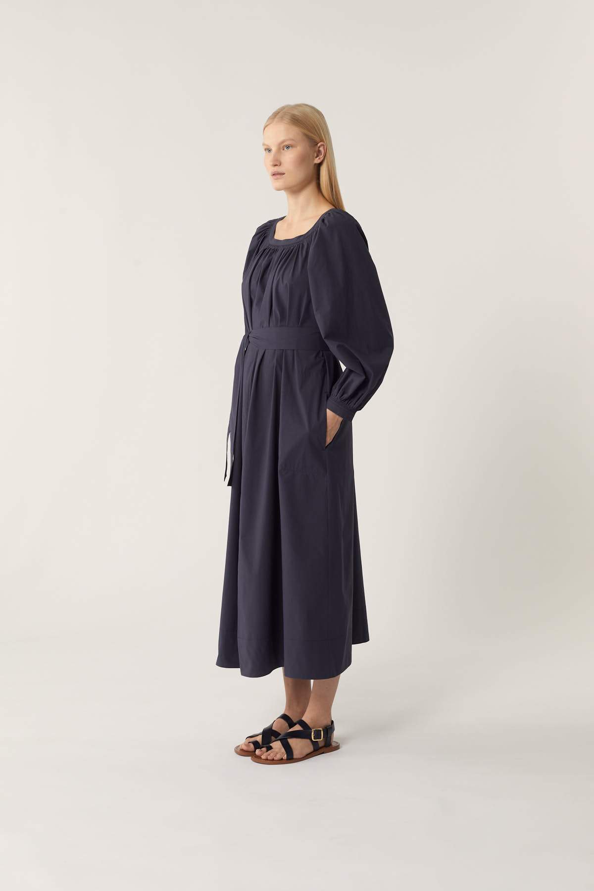 GRIS ANTHRACITE _ Robe Patrizia en coton - Gris anthracite