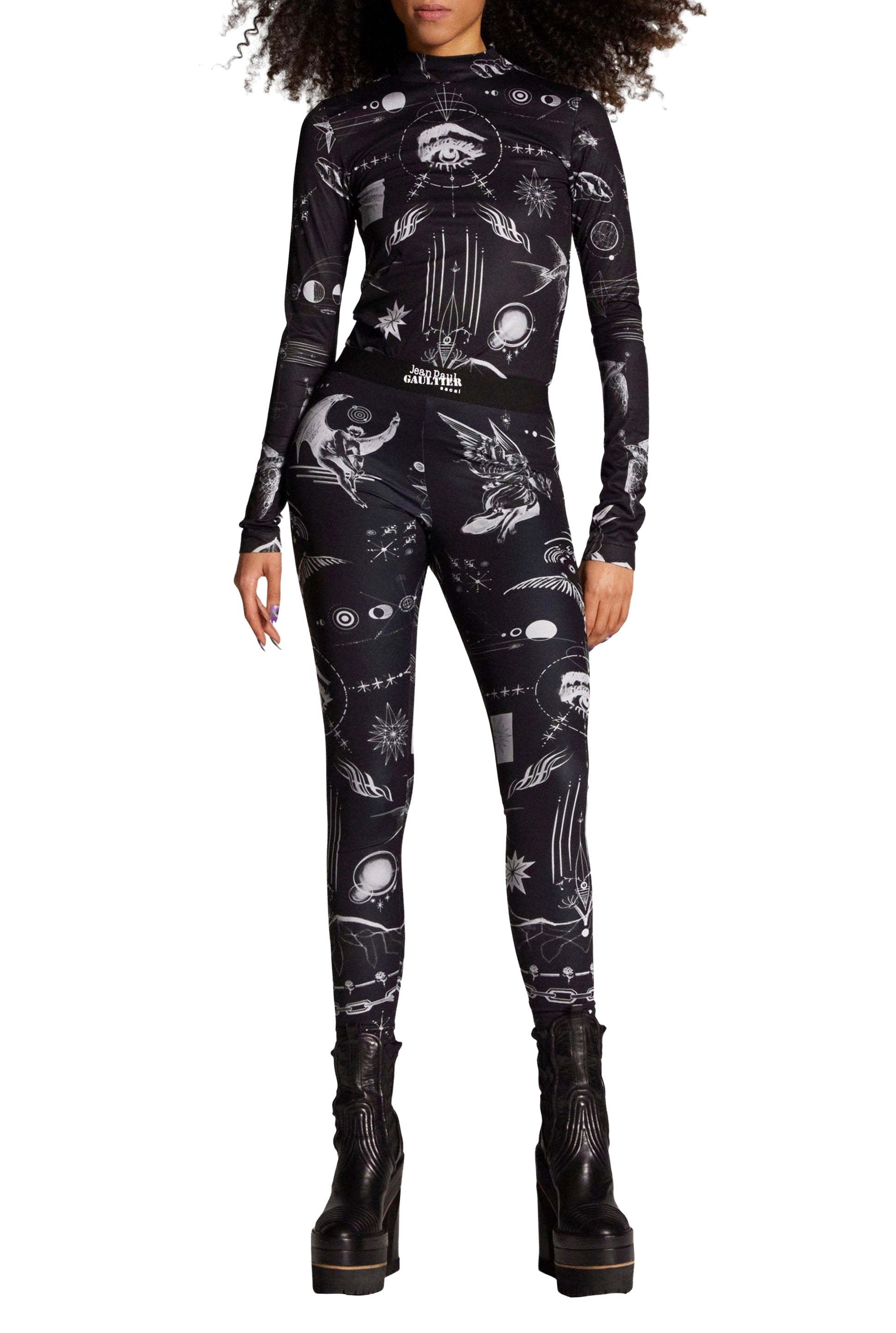 Legging JPG x Sacai imprimé - Black