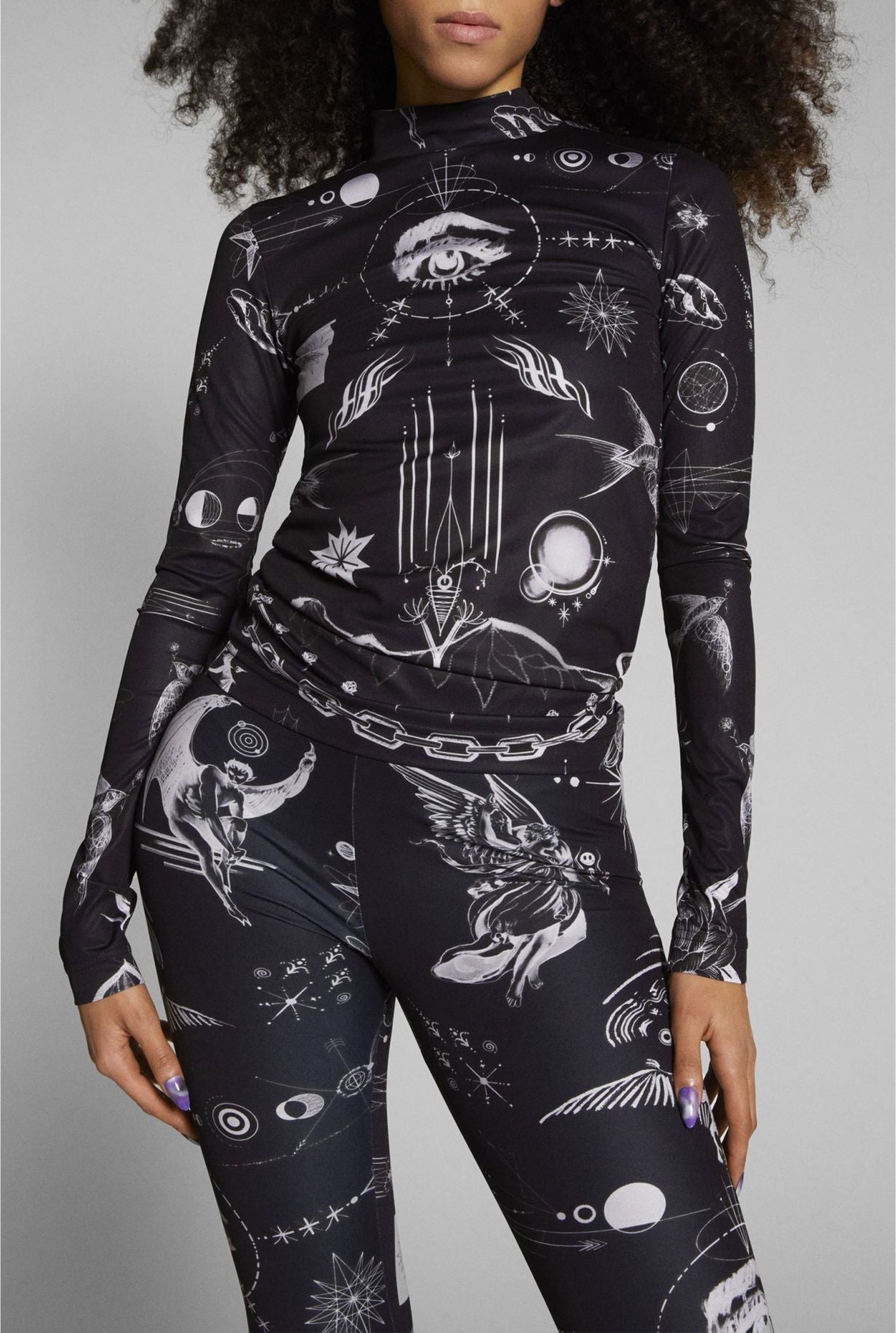 Top JPG x Sacai imprimé - Black