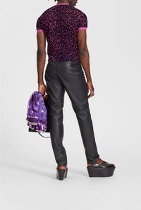 Pantalon Les Punks en cuir - Black