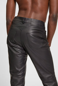 Pantalon Les Punks en cuir - Black