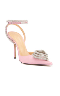 Triple Heart 110 strappy pumps with rhinestones - Pink