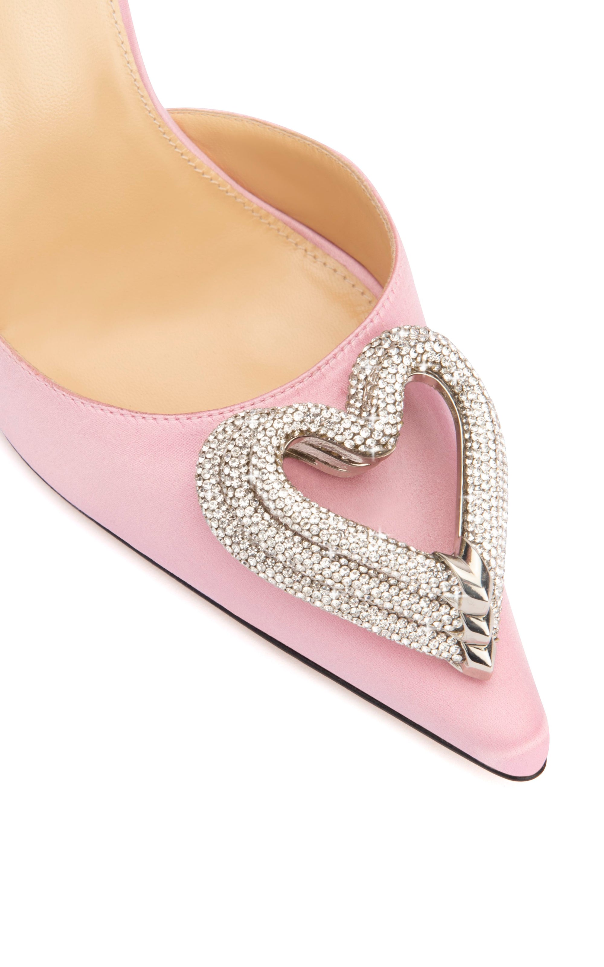 Triple Heart 110 strappy pumps with rhinestones - Pink