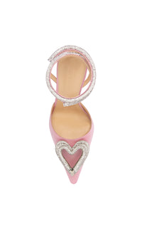 Triple Heart 110 strappy pumps with rhinestones - Pink