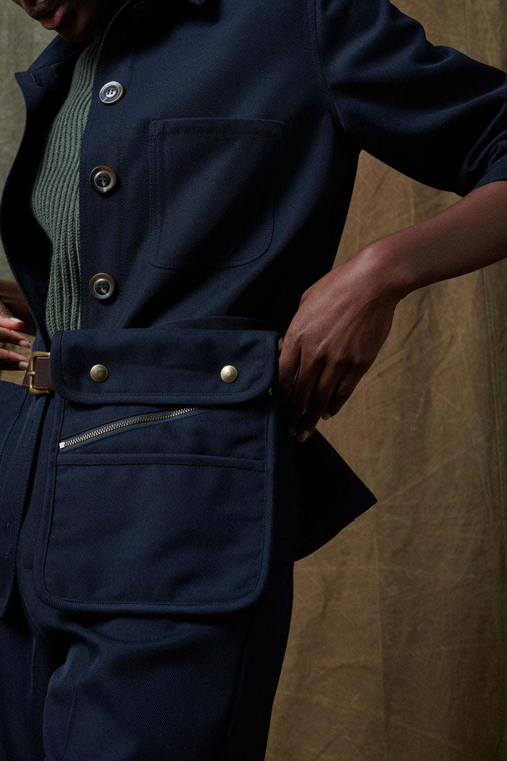 NAVY VESTE CASUAL FABIEN