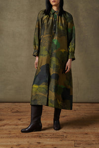 MULTICO VERT ROBE CHAINE & TRAME SAVANE