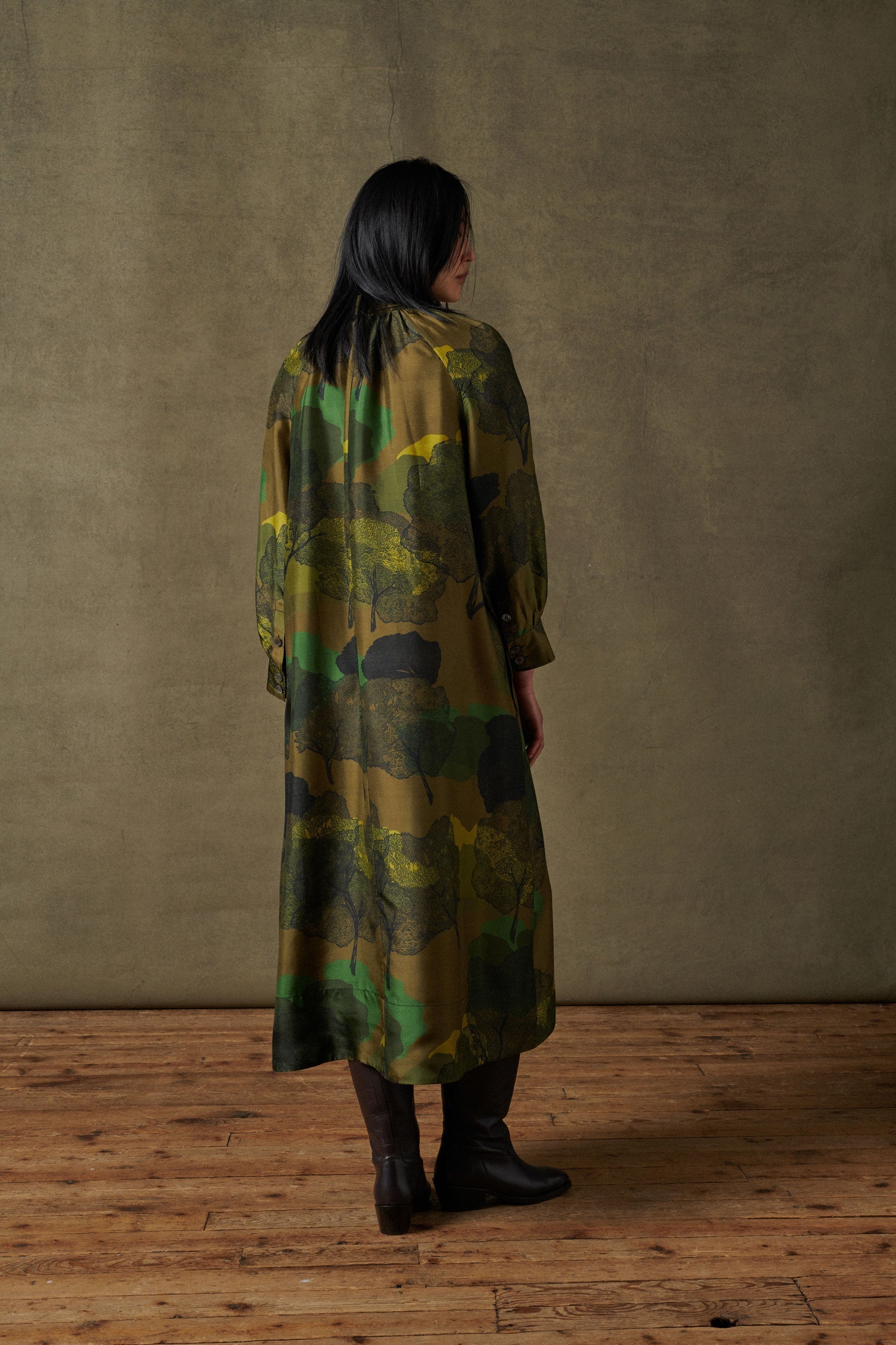 MULTICO VERT _ Robe Savane en soie - Multico vert