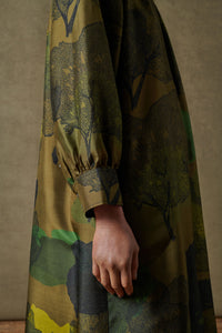 MULTICO VERT ROBE CHAINE & TRAME SAVANE