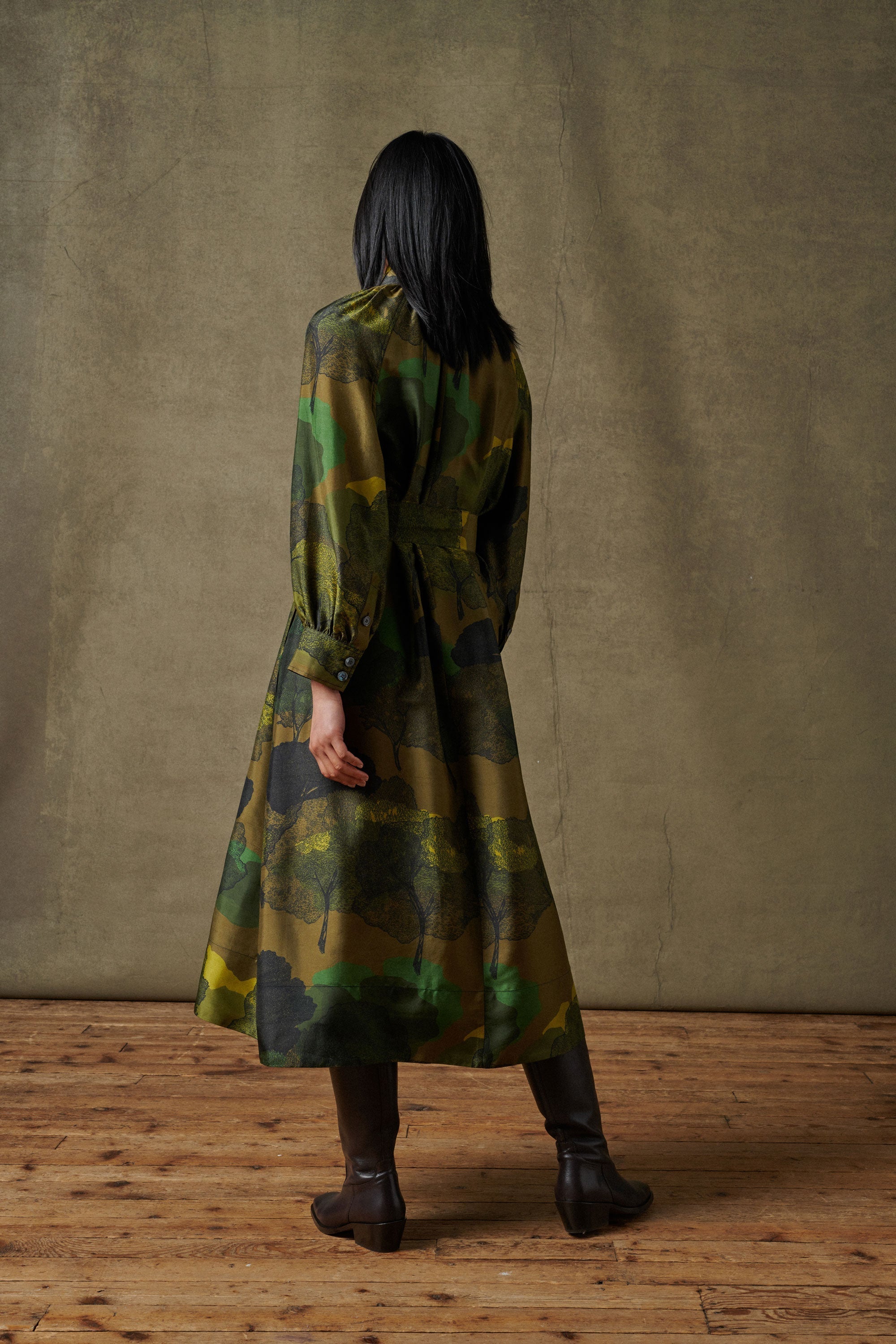 MULTICO VERT ROBE CHAINE & TRAME SAVANE