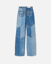 RE/DONE x Levi's wide leg raw denim jeans - Indigo Patch